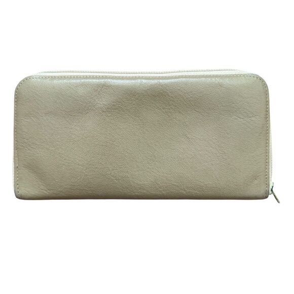 Authentic Christian Dior Vintage Zippy Leather Gray Long Wallet Women’s - Picture 2 of 5